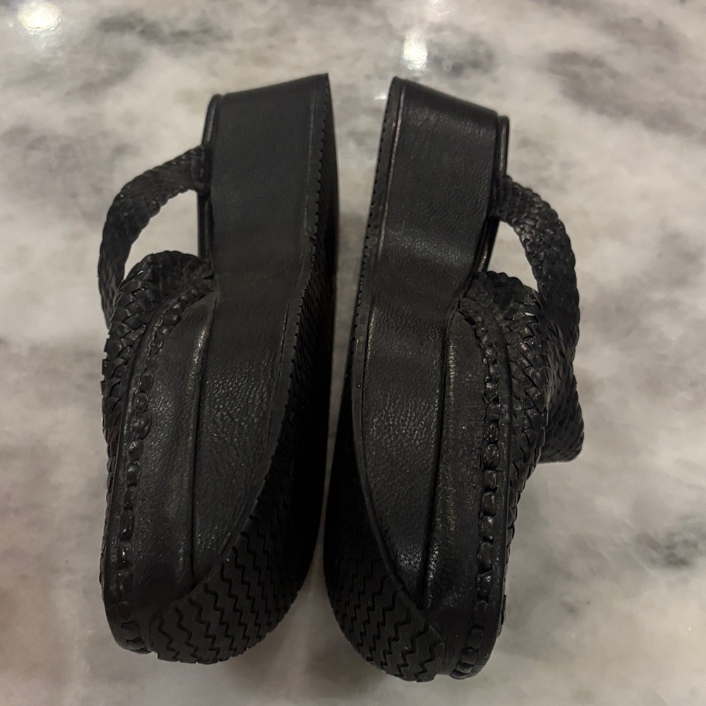 Stephane Kelian Black Platform Sandals - Picture 5 of 6